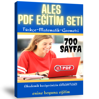 Ales Hazırlık Eğitim Seti (700 Sayfalık Pdf Kitabı) - Enine Boyuna Eğitim - Enine Boyuna Eğitim