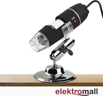 Bosile 500X Dijital Usb Mikroskop Zoom Büyüteç 2Mp 8 Ledli Metal Stand