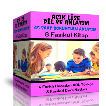 Açık Lise Türkçe Görüntülü Eğitim Seti (45 Saat Anlatım Ve 8 Fasikül Kitap) - Enine Boyuna Eğitim - Enine Boyuna Eğitim