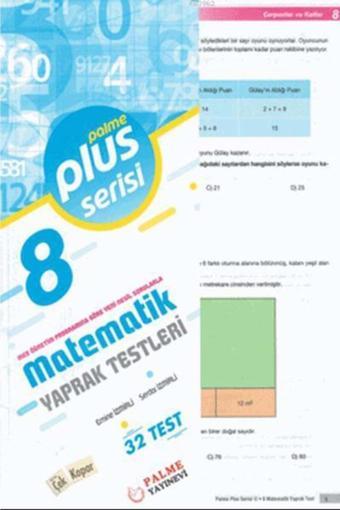 Palme 8.Sınıf Plus Serisi Matematik Yaprak Testleri - Palme Yayınları - Palme Eğitim