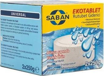 Saban Nem Rutubet Alıcı Yedek Tablet 2 Adet 250 gr Naturel