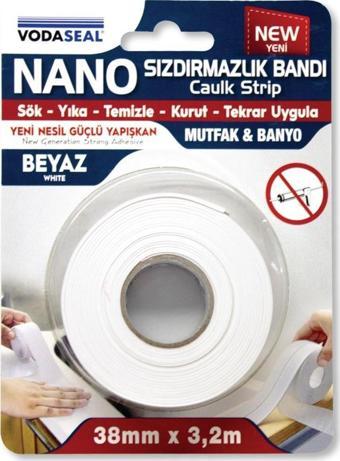 Vodaseal Nano Sızdırmazlık Bantı Bandı 38 mm x 3,2 mt Beyaz