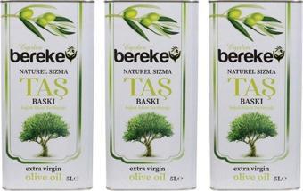 Bereke Naturel 3 Lü Sızma Soğuk Sıkım Taş Baskı Zeytinyağı 5 Litre