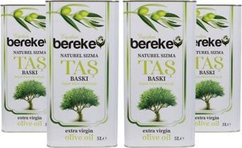 Bereke Naturel 4 Lü Sızma Soğuk Sıkım Taş Baskı Zeytinyağı 5 Litre