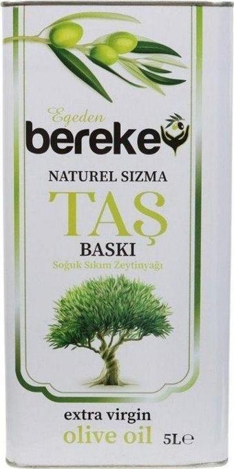 Bereke Naturel Sızma Soğuk Sıkım Taş Baskı Zeytinyağı 5 Litre