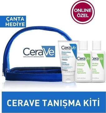 Cerave Çanta Hediyeli Tanışma Kiti: Nemlendirici Krem 50 ml & Köpüren Temizleyici 2x20 ml