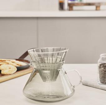 Karaca Winx Borosilikat Cam Dripper/Filtre Kahve Demleme Ekipmanı Grey 650 Ml