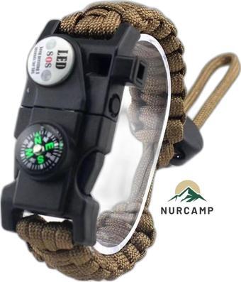 Nurcamp Paracord Kamp Bileklik Hayatta Kalma Bilekliği