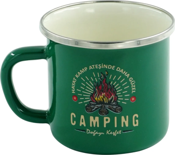 Nurcamp Retro Emaye Kupa Bardak Camping