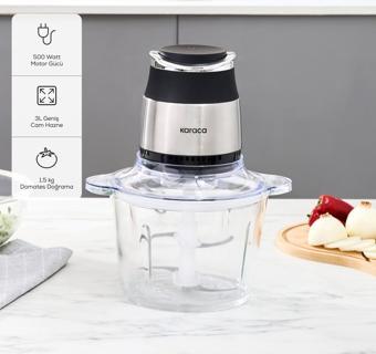 Karaca Megablend 3L Ultra Geniş Cam Hazneli İnox Doğrayıcı