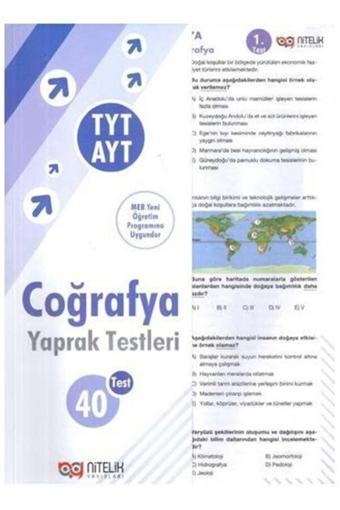 Nitelik Tyt Ayt Coğrafya Yaprak Testleri -  - Nitelik Yayınları