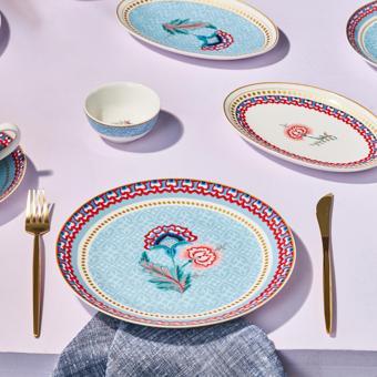 Karaca Forever Bone Spello 26 Parça 6 Kişilik Kahvaltı Takımı Blue