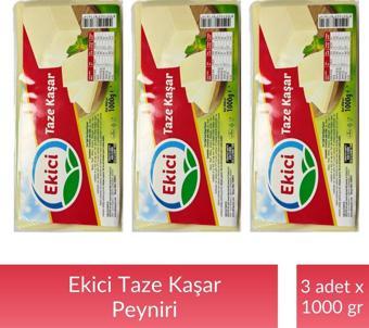 Ekici Taze Kaşar Peyniri 1000 gr x 3 Adet