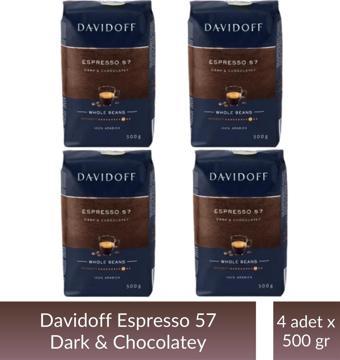 Davidoff Espresso 57 Çekirdek Kahve 500 gr x 4 Adet