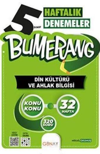5. Sınıf Bumerang 32 Haftalık Din Kültürü ve Ahlak Bilgisi Denemeleri - Günay Yayınları