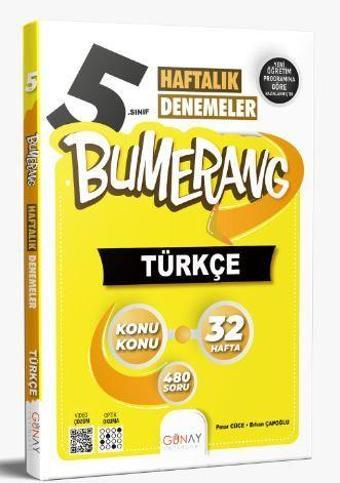 5. Sınıf Bumerang 32 Haftalık Türkçe Denemeleri - Günay Yayınları