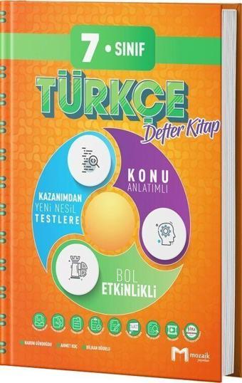 7. Sınıf Türkçe Defter Kitap - Mozaik Yayınları