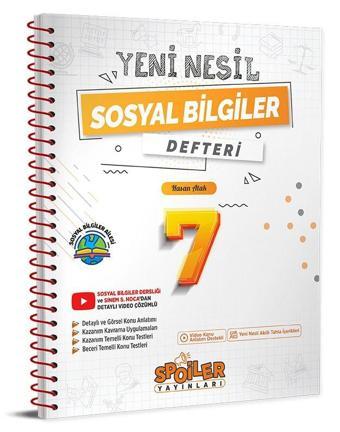 7. Sınıf Yeni Nesil Sosyal Bilgiler Defteri - Spoiler Yayınları
