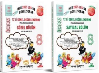 2025 8. Sınıf LGS İlk Doz Sayısal Sözel 12 li Genel Değerlendirme Sınav Seti - Sinan Kuzucu Yayınları