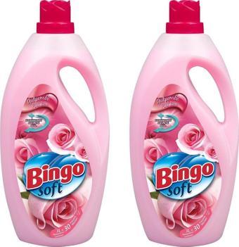 Bingo Soft Gülpembe Çamaşır Yumuşatıcısı 3 lt x 2 Adet