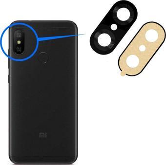 Flagen Xiaomi Redmi Note 6 Pro Uyumlu Arka Kamera Camı Lens Yapışkanlı