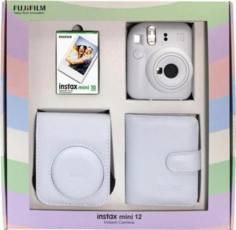 instax Mini 12 Fotoğraf Makinesi+Askı+pil+Çanta+10’lu film+Albüm