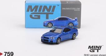 Mini Gt Nissan Skyline GT-R (R34) V-Spec Bayside Blue 759