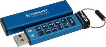 Kingston İkkp200-128Gb 128Gb Ironkey Keypad 200, Fips 140-3 Lvl 3 (Pending) Flash Bellek