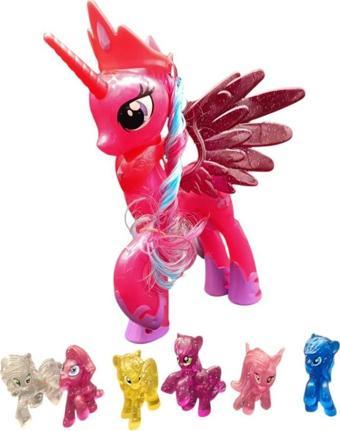 Farbu Renkli Pony At Büyük (013), Sesli Işıklı Saçlı Pony Ve Ailesi My Little Pony Seti