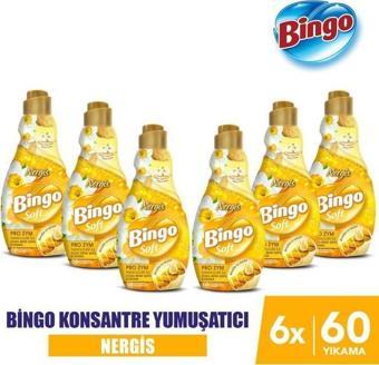 Bingo Soft Konsantre Çamaşır Yumuşatıcısı Nergis 1440 ml X 6 Adet