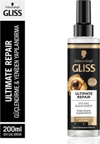 Gliss Ultimate Repair Güçlendirme & Yeniden Yapılandırma Sıvı Saç Bakım Kremi 200ML