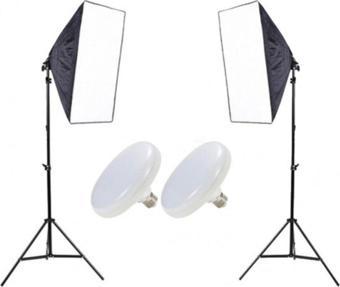 Soligor Softbox 50X70 Tek Duyulu Ledli Blogger Kit, Makeup Kit