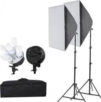 Soligor Softbox 50X70Cm Paraflaş 5 Duylu Sürekli Işık 2 Li Set