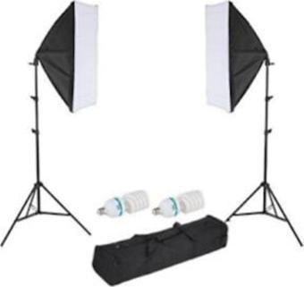 Soligor Youtube Video Ve Fotoğraf 2Li Softbox Seti Lambalı Set