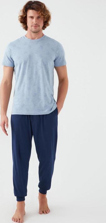 Arnetta 2504 Palm Tree Erkek Kısa Kol Pijama Takım