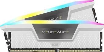 CORSAIR Vengeance RGB 32GB (2x16GB) 6000MT/s DDR5 CL30 EXPO/XMP Uyumlu Beyaz Ram-CMH32GX5M2B6000Z30W