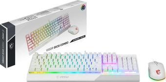 MSI VIGOR GK30 COMBO WHITE RGB USB Beyaz Kablolu Gaming Klavye Mouse Set