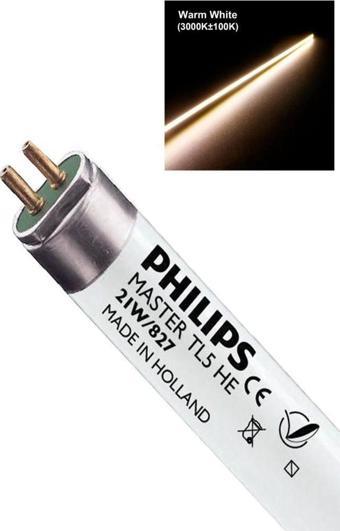 Philips Master TL5 HE 21W/827 T5 Floresan Ampul Sarı 2700K 86 cm