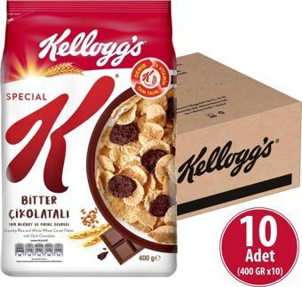 Special K Bitter Çikolatalı Kahvaltılık Tam Buğday Ve Pirinç Gevreği 400 gr x 10 Adet, Tam Tahıllı