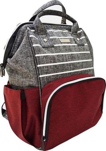 Lullaby Lby-302 Gri+Bordo Sırt Çantası  