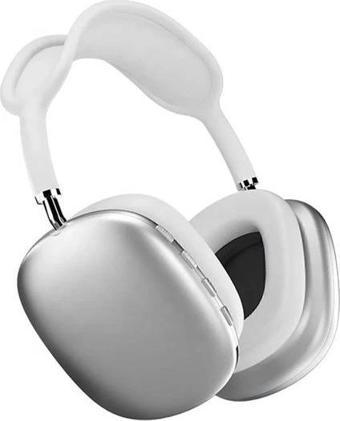 Maxron Beyaz P9 Lite Bluetooth 5.3 Kulak Üstü Kulaklık - 10 Saat Müzik, Micro SD & Type-C Şarj