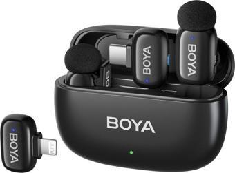 BOYA Mini Wireless Yaka Mikrofonu - Siyah