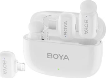 BOYA Mini Wireless Yaka Mikrofonu - Beyaz