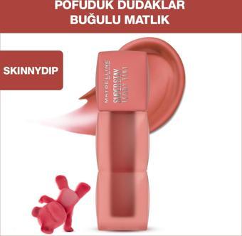 Maybelline New York Super Stay Teddy Tint Uzun Süre Kalıcı Likit Mat Tint 15 Skinny Dip