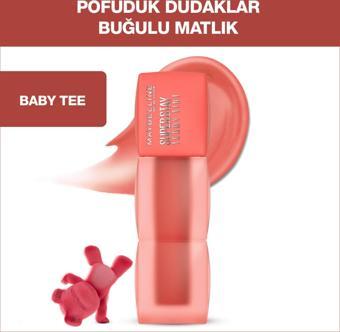 Maybelline New York Super Stay Teddy Tint Uzun Süre Kalıcı Likit Mat Tint 25 Baby Tee