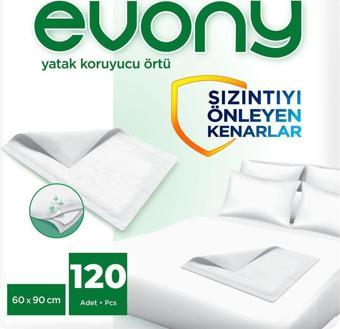 Evony Yatak Koruyucu Örtü 60 x 90 cm 30 lu x 4 Adet