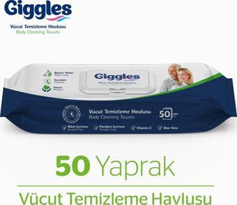 Giggles Vücut Temizleme Havlusu 50 li x 12 Adet