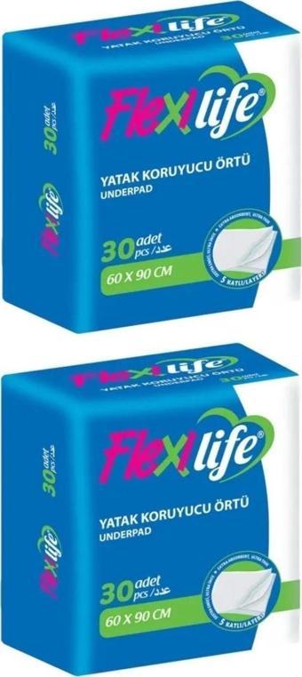 Flexi Life Hasta Alt Açma Yatak Koruyucu Örtü 60*90 Cm Klasik 60 Adet (2Pk*30)