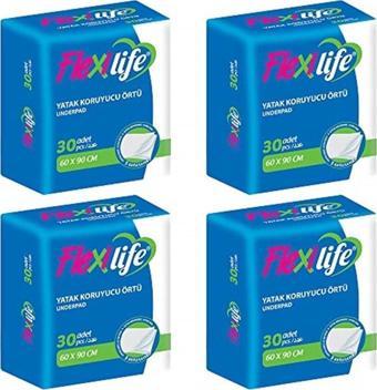 Flexi Life Hasta Altı Bezi Yatak Kor, 60X90 Cm30 Lu 4 Pkt 120 Ad