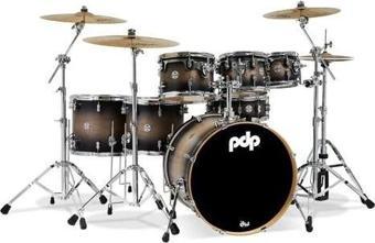 PDP Drums Concept Maple 7 Parça 18" Akustik Davul (Satin Charcoal Burst)